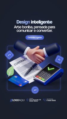 Story Marketing Digital Design Inteligente Arte Bonita para Comunicar e Converter PSD Editável