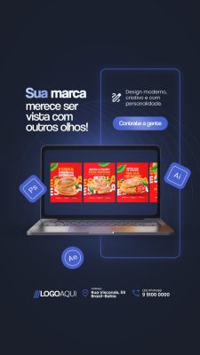 Story Marketing Digital Sua Marca Merece Outros Olhos PSD Editável
