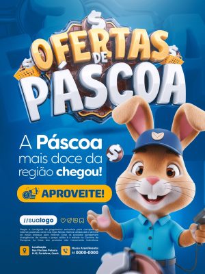 Ofertas de Páscoa A Páscoa Mais Doce Chegou PSD Editável