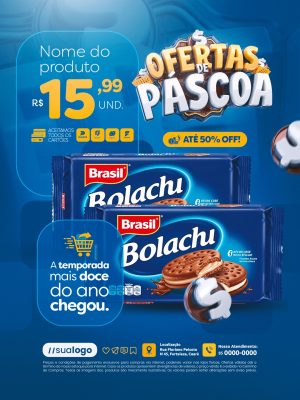 Ofertas de Páscoa Até 50% OFF A Temporada Mais Doce PSD Editável