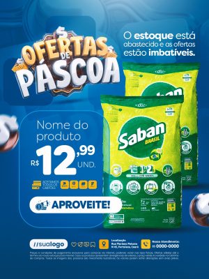 Ofertas de Páscoa o Estoque Está Abastecido PSD Editável