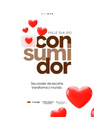 Dia do Consumidor Seu Poder de Escolha Transforma o Mundo PSD Editável