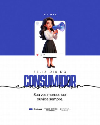 Dia do Consumidor Sua Voz Merece Ser Ouvida Sempre PSD Editável
