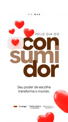 Dia do Consumidor 15 de Março Poder da Escolha Histórias PSD Editável