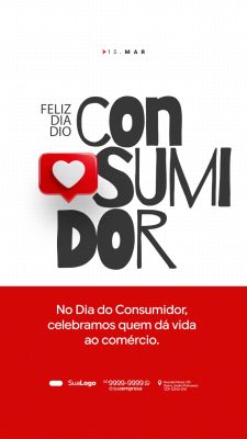 Dia do Consumidor 15 de Março Celebração do Cliente PSD Editável