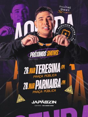 Japãozin Próximos Shows Teresina e Parnaíba Março Evento PSD Editável