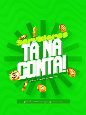 Servidores Tá Na Conta Hoje 30 de Janeiro Ficha De Pagamento PSD Editável