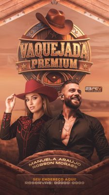 Vaquejada Premium Manuela Araujo e Robson Moraes 23 Fev PSD Editável