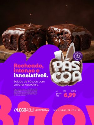 Páscoa Recheado Intenso Irresistível Saldão de Sabores Especiais PSD Editável