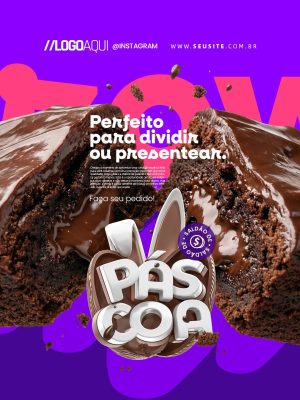 Páscoa Perfeito para Dividir ou Presentear Saldão de Páscoa PSD Editável