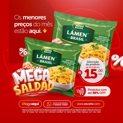 Mega Saldão os Menores Preços do Mês PSD Editável