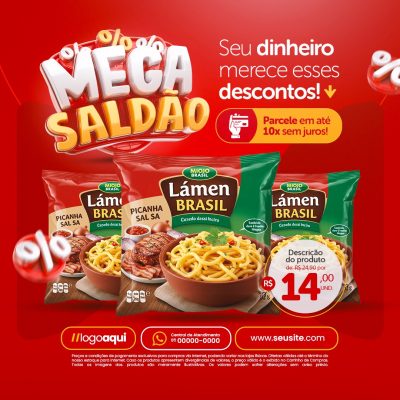 Mega Saldão Seu Dinheiro Merece Esses Descontos PSD Editável