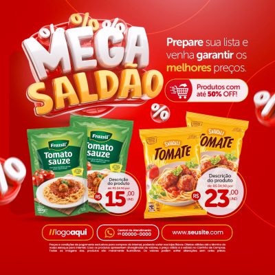 Mega Saldão Prepara Sua Lista e Venha Garantir os Melhores Preços PSD Editável