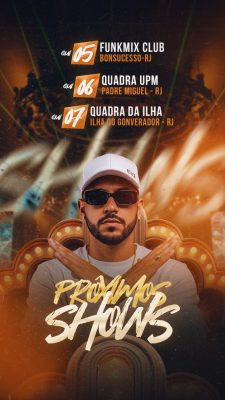 Flyer Artista Próximos Shows Stories PSD Editável