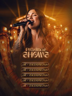 Próximos Shows Artista Cantando Evento Musical Concertos PSD Editável