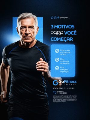 Academia 3 Motivos Para Você Começar PSD Editável