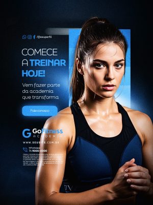 Academia Comece a Treinar Hoje PSD Editável