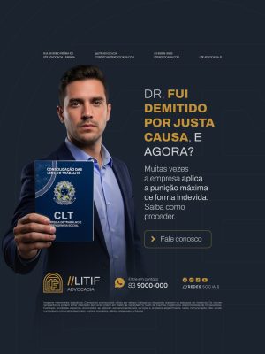 Advocacia Fui Demitido Por Justa Causa PSD Editável