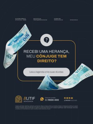 Advocacia Recebi Uma Herança Meu Cônjuge Tem Direito PSD Editável