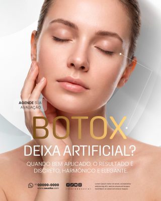 Botox Não Deixa Artificial - Agende Sua Avaliação PSD Editável