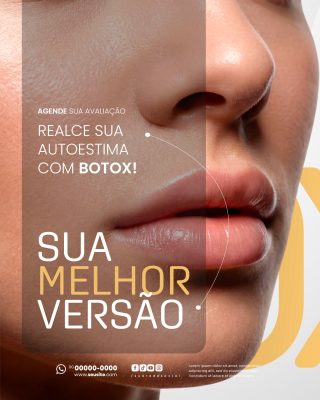 Botox Clínica de Estética Social Media PSD Editável