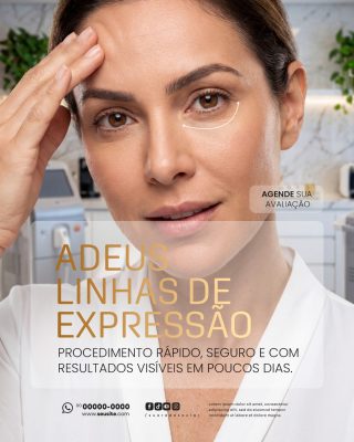 Estética Adeus Linhas de Expressão Procedimento Rápido PSD Editável