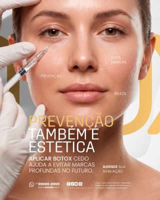 Estética Prevenção Tratamento de Beleza Botox Facia PSD Editável