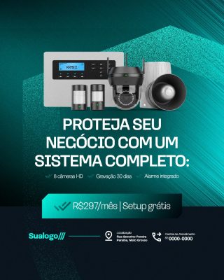 Sistema de Monitoramento Proteja Seu Negócio Com um Sistema Completo PSD Editável