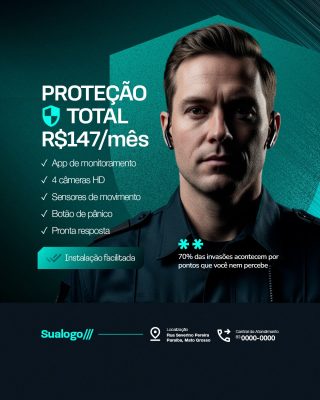 Sistema de Monitoramento Proteção Total PSD Editável