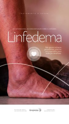 Dia Internacional Conscientização sobre o Linfedema Social Media PSD Editável