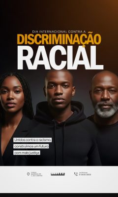 Discriminação Racial Dia Internacional Conscientização PSD Editável