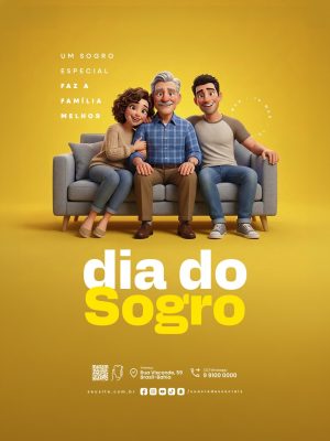 Dia do Sogro 10 Março Um Sogro Especial Faz a Família Melhor PSD Editável