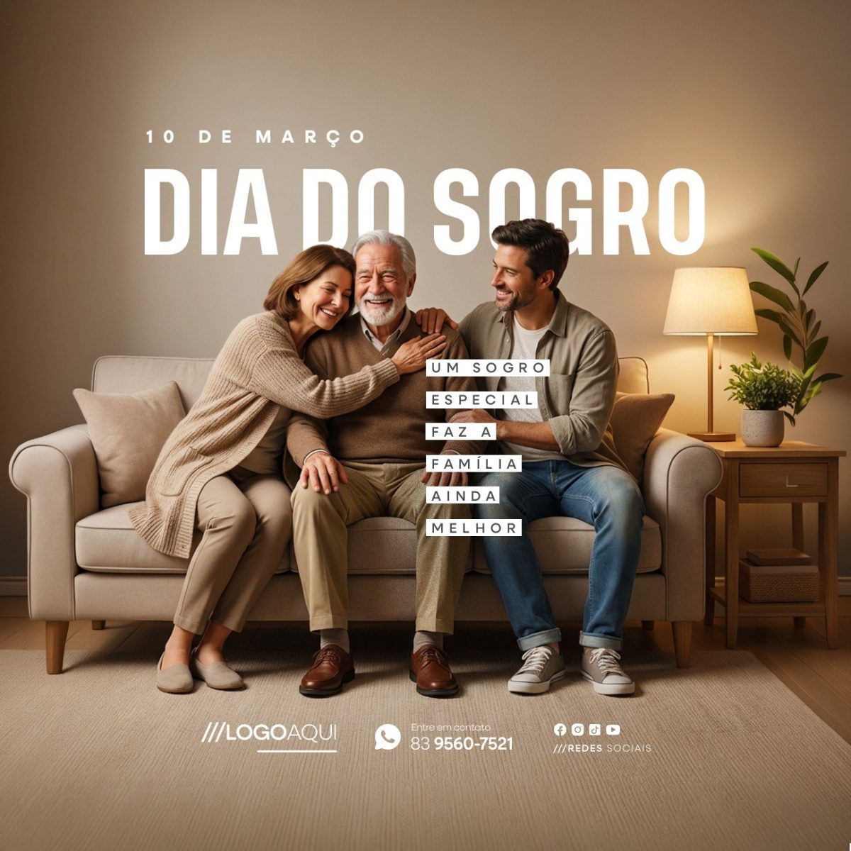 Dia do Sogro 10 de Março Um Sogro Especial Família Melhor PSD Editável