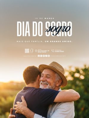 Dia do Sogro 10 de Março Mais Que Família Um Grande Amigo PSD Editável