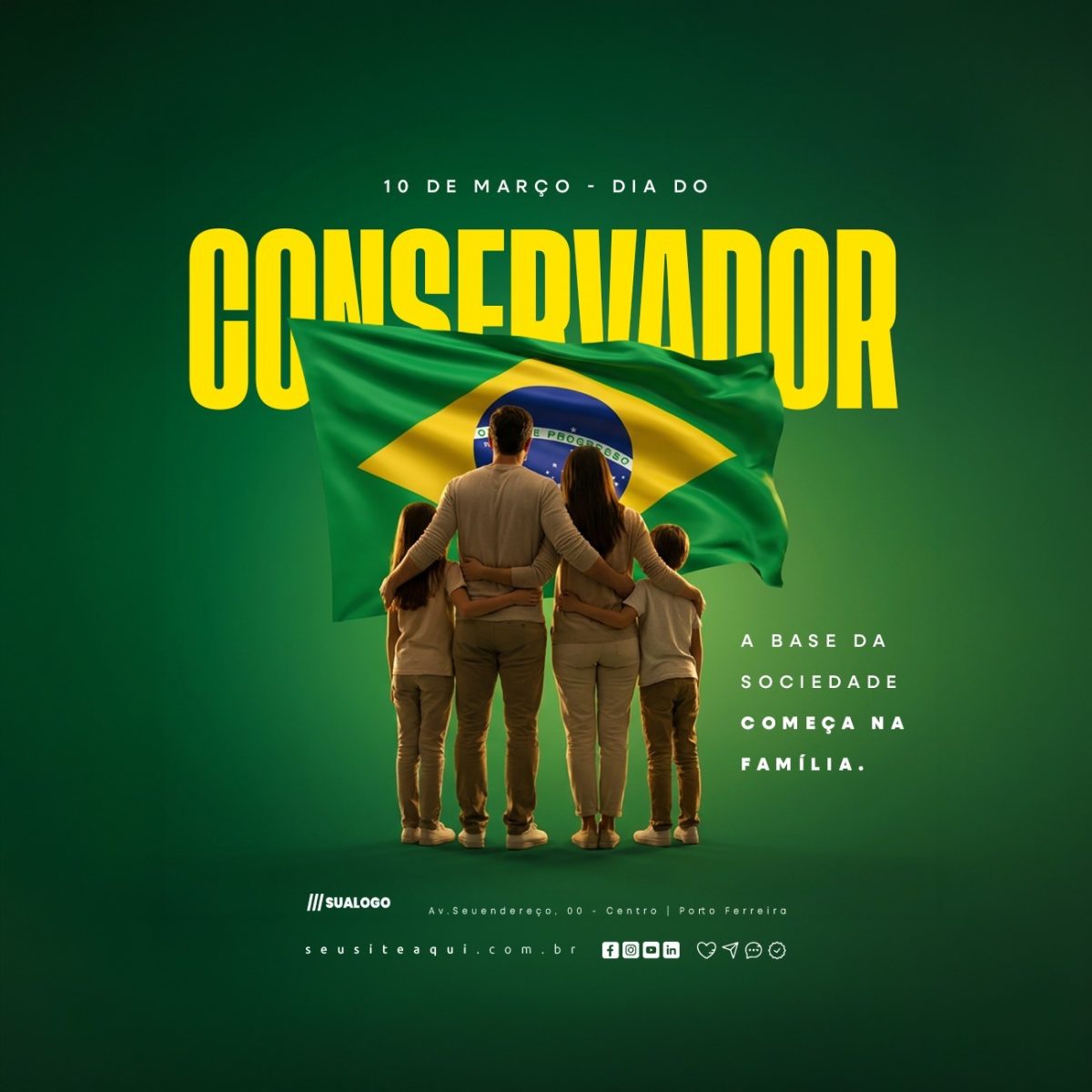 Dia do Conservador 10 de Março  PSD Editável