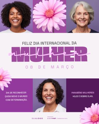 Dia Internacional da Mulher 8 de Março Social Media PSD Editável