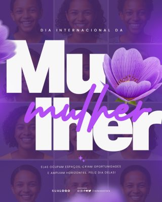 Dia Internacional da Mulher 8 de Março Social Media PSD Editável