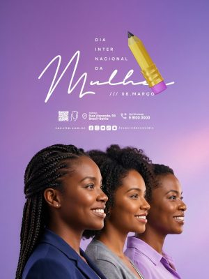 Dia Internacional da Mulher 08 de Março PSD Editável