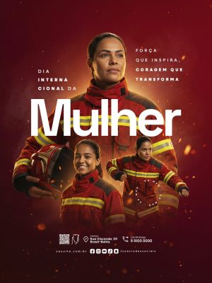  Dia Internacional da Mulher 08 de Março Força que Inspira PSD Editável