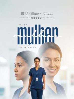 Dia da Mulher 08 de Março Designer Gráfica Profissional PSD Editável