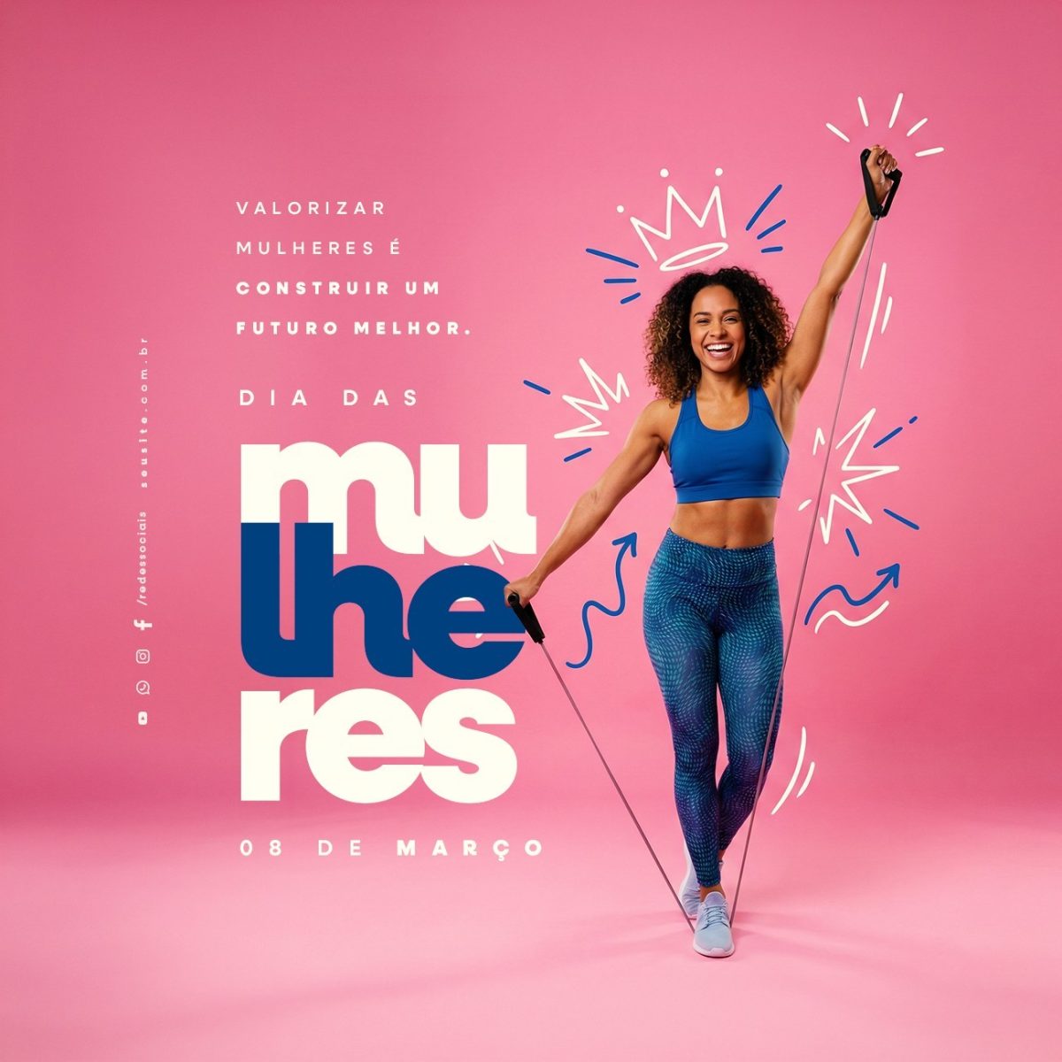 Dia das Mulheres 8 de Março PSD Editável