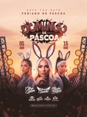 Flyer Domingo de Páscoa Social Media Feed PSD Editável