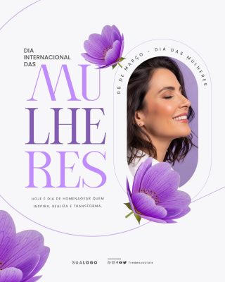Dia Internacional Das Mulheres 08 de Março Social Media PSD Editável