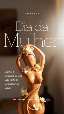 Dia da Mulher 08 de Março Celebração Especial PSD Editável