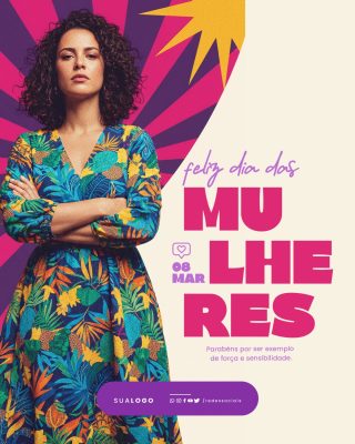 Dia Internacional Das Mulheres 08 de Março Social Media PSD Editável
