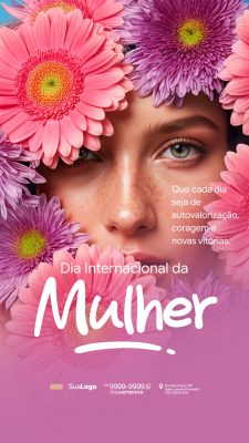 Mulher Dia Internacional Autovalorização e Novas Vitórias PSD Editável