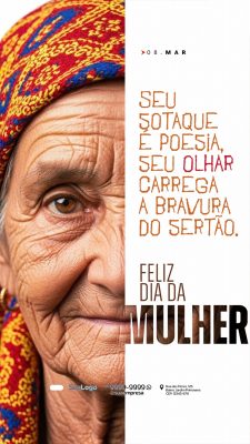 Mulher Sertaneja Homenagem Feliz Dia Da Mulher PSD Editável
