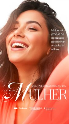 Mulher 08 Mar Dia Internacional Da Mulher Design PSD Editável