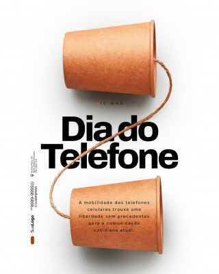 Dia do Telefone 10 de Março Arte para Redes Sociais PSD Editável
