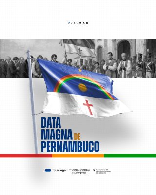 Pernambuco 06 MAR Data Magna Arte Comemorativa PSD Editável